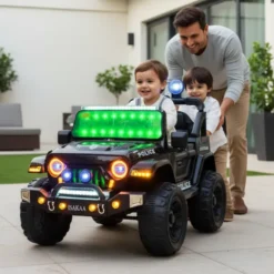 ISAKAA® 938A Thar-Look Jumbo Kids Jeep | 4X4 Ride-On with 5 Motors | 2-Seater | Mobile App & Remote Control | 65kg | Functional LED Lights