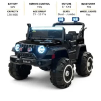 ISAKAA® HTC03 Dual Seater Kids Jeep – 4X4 Ride-On, 5 Motors | Big Toy Car for Kids | Childrens Toy Car 125×80×90cm