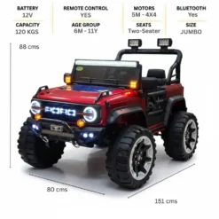 jumbo kids jeep big kids jeep kids ride-on jeep 4X4 kids jeep toy jeep for kids kids electric jeep dual seat kids jeep